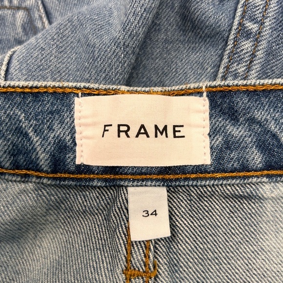 FRAME Denim Le Jane Crop Raw Fray Hem Ultra High Rise Straight Leg Jean NWOT - Picture 11 of 15